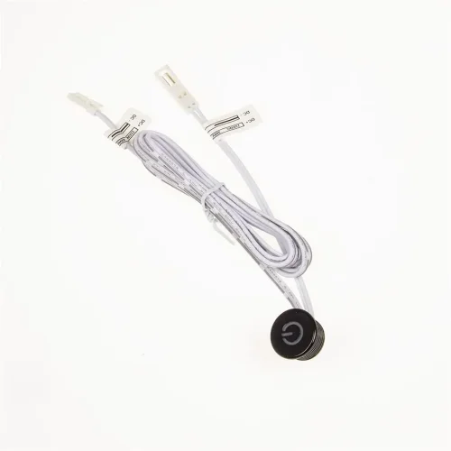 Переключатель сенсорный JM-LP-9027 P738 (DC12V, 36W, черный с белой подсветкой, Dотв. 17мм, IP44) - фото I