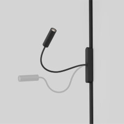 Светильник для трека Air, серия Spot 4000 со светодиодом, ?26*495мм, 48V DC, 2W, RA?90, 24°, 4000K, IP20, черный, алюминий, Denkirs DK5343-BK