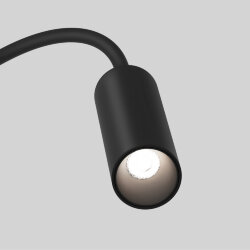 Светильник для трека Air, серия Spot 4000 со светодиодом, ?26*495мм, 48V DC, 2W, RA?90, 24°, 4000K, IP20, черный, алюминий, Denkirs DK5343-BK