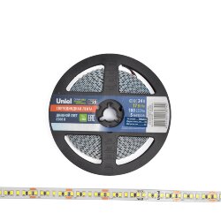 ULS-2835-180LED-m-10mm-IP20-DC24V-17W-m-5M-6500K Гибкая светодиодная лента на самоклеящейся основе, Катушка 5м, в герметичной упаковке, Дневной свет 6500K