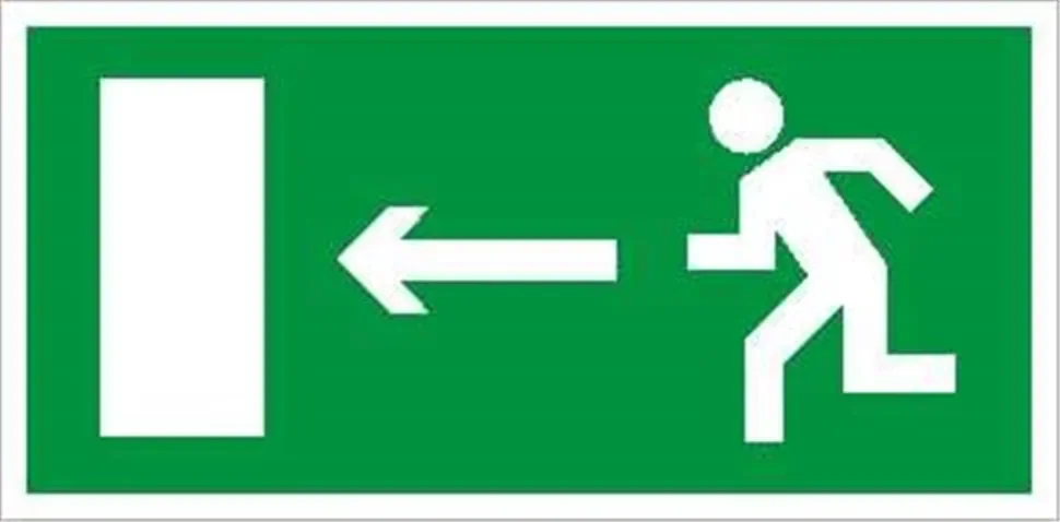 Пиктограмма 'Выход налево/направо' ПЭУ 001/002 240х125 РС-M (уп.2шт) СТ 2502000010 - фото