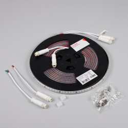 Светодиодная лента герметичная SPI-PS-A120-12mm 24V Warm3000-PX6-BPT (11 W/m, IP67, 2835, 5m) (Arlight, бегущий огонь)