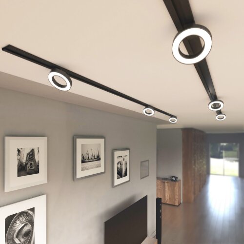 Трековый светодиодный светильник для однофазного шинопровода Spila черный 12W 4200K - Фото 5