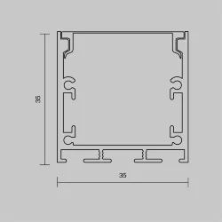 Алюминиевый профиль накладной-подвесной 35x35 (Латунь, 2 м), ALM-3535BT-BR-2M 633005 (Латунь)