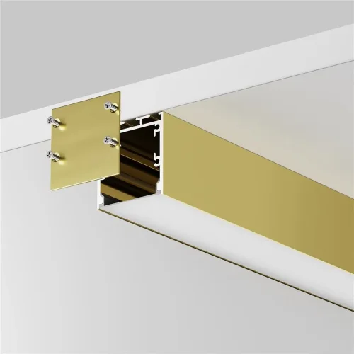 Алюминиевый профиль накладной-подвесной 35x35 (Латунь, 2 м), ALM-3535BT-BR-2M 633005 (Латунь) - фото 4