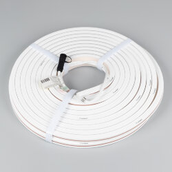 Светодиодная лента герметичная MOONLIGHT-TOP-X320-13x12mm 24V White6000 (5 W/m, IP67, sauna, 15m, wire x2) (Arlight, Вывод вниз, 3 года)