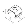 Комплект креплений (для профиля 11x3,5) 4 шт. ALM-1103-MT 642094 (Серебро) 642094 - фото 3