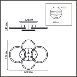 Умная люстра потолочная «LUMION» 8380/95CL, серия: ALIS SMART (крепление на планке) - -