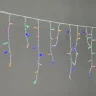 Гирлянда Бахрома 3,1 x 0,5 м Разноцветная 220В, 120 LED, Провод Белый Каучук, IP65. Фото 3.