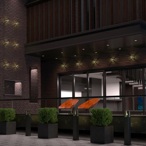 Светильник ландшафтный настенный/потолочный «Novotech» 370958, серия: VISIO. Фото 2.