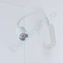 Светильник светодиодный прикроватный DH18 (220V, 5W, warm white, белый корпус)