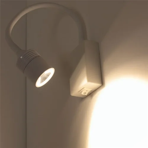 Светильник светодиодный прикроватный DH18 (220V, 5W, warm white, белый корпус) - фото I