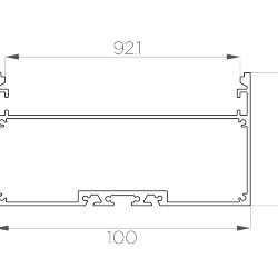 Профиль накладной алюминиевый LC-LP-50100-2 Anod