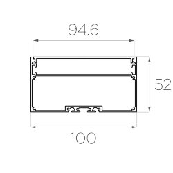 Профиль накладной алюминиевый LC-LP-50100-2 Anod