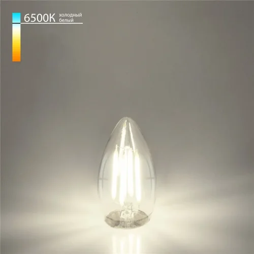 Филаментная светодиодная лампа "Свеча" C35 9W 6500K E27 прозрачная BLE2759 - фото
