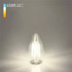 Филаментная светодиодная лампа "Свеча" C35 9W 6500K E27 прозрачная BLE2759 (056256)