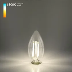 Филаментная светодиодная лампа "Свеча" C35 9W 6500K E27 прозрачная BLE2759 (056256)