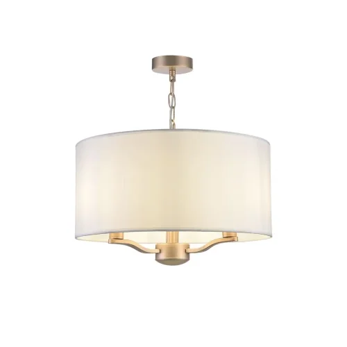Серия Marika выполнена в современном стиле. Арматура золотого цвета сочетается с белыми абажурами из текстиля на ПВХ. Светильники подходят практически для всех современных интерьеров. (Золото) - фото