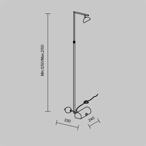 Напольный светильник (торшер) Pikant 3000К 13Вт (Латунь) - фото 2