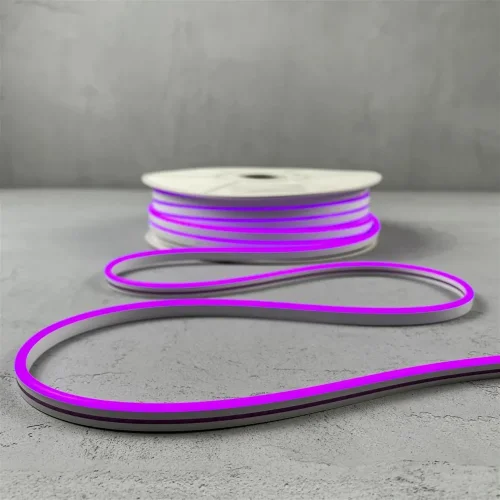 Односторонний Гибкий Неон 8х16мм Фиолетовый 12В, IP65. Фото 2.