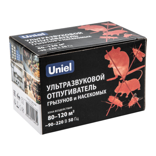 UDR-E12 IVORY Ультразвуковой отпугиватель насекомых и грызунов.220В. Площадь до 120м2. Слоновая кость. TM Uniel - фото