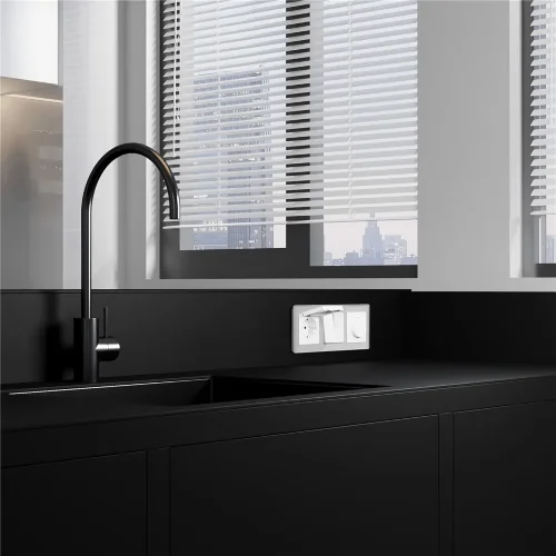 Розетка влагозащ. с зазем. с защит. крышкой и шторками N (белый) W1171201 - фото 3