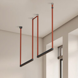 Cветильник для трека-ремня Belty, серия Grill, со светодиодом, L642*W40*H45мм, 48V DC, 24W, RA90, 24°, 4000K, IP20, черный, алюминий, Denkirs DK5572-BK