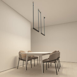 Cветильник для трека-ремня Belty, серия Grill, со светодиодом, L642*W40*H45мм, 48V DC, 24W, RA90, 24°, 4000K, IP20, черный, алюминий, Denkirs DK5572-BK