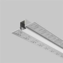 Алюминиевый профиль встраиваемый скрытого монтажа 53x13 (Серебро, 2 м), ALM-5313A-S-2M (Серебро) ALM-5313A-S-2M