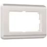 Рамка из поликарбоната для двойной розетки Stream перламутровый W0082113 - фото