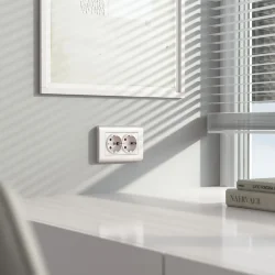 Рамка из поликарбоната для двойной розетки Stream перламутровый W0082113