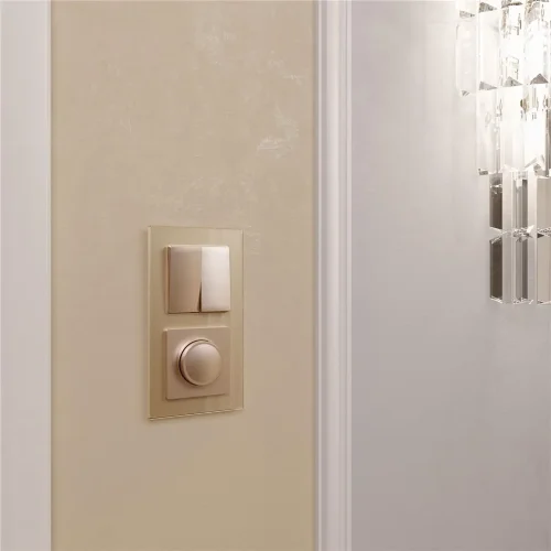 Рамка из стекла на 2 поста Favorit шампань W0021111 - фото 3