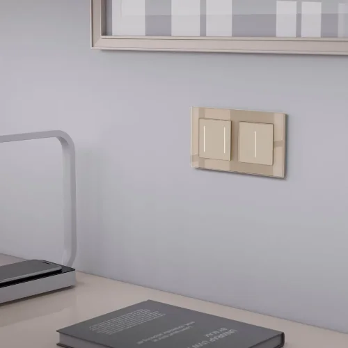 Рамка из стекла на 2 поста Favorit шампань W0021111 - фото 4