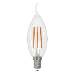LED-CW35-13W-4000K-E14-CL PLS02WH Лампа светодиодная, Форма свеча на ветру, прозрачная, Серия Sky, Белый свет 4000К.