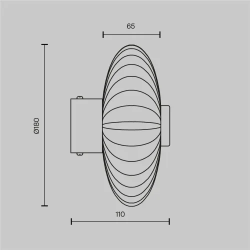 Настенный светильник (бра) Amulet 4000К 2Вт (Хром) - фото