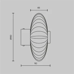 Настенный светильник (бра) Amulet 4000К 2Вт (Хром)