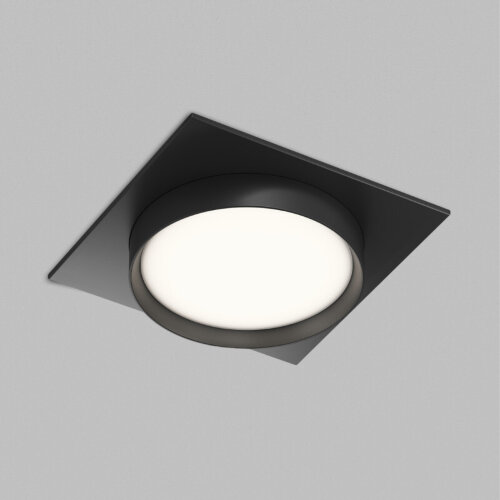 Встраиваемый светильник RATIO, GX53, до 15 Вт, LED, IP20, черный, алюминий, акрил.