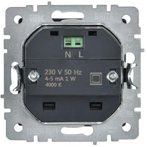 Подсветка светодиодная BRITE встраив. ПЛ20-БрЧ механизм черн. IEK BR-FL20-K02 - фото 3