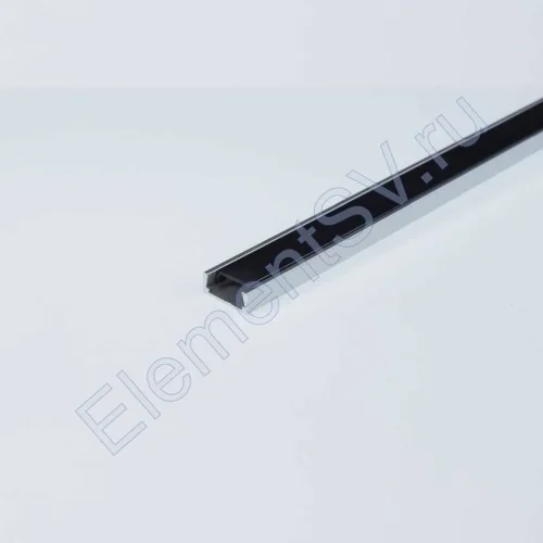 Алюминиевый профиль 551Black (2000х15х6мм с черным рассеивателем) - фото.