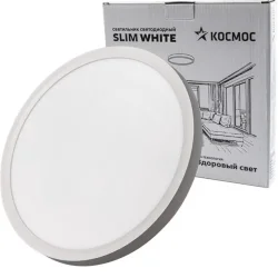 Светильник светодиодный SLIM WHITE 28Вт 4500К IP40 2398лм 230В 300х25мм КОСМОС KSlim28w_W4500K