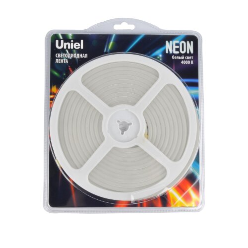 ULS-N01-2835-120LED-m-6mm-IP67-DC12V-9W-m-5M-4000K Светодиодная гибкая герметичная лента, NEON, Катушка 5м, в блистере, Белый свет 4000К - фото 4