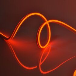 ULS-N01-2835-120LED-m-6mm-IP67-DC12V-9W-m-5M-RED Гибкая светодиодная лента, NEON, Катушка 5м, в блистере, Красный свет