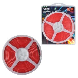 ULS-N01-2835-120LED-m-6mm-IP67-DC12V-9W-m-5M-RED Гибкая светодиодная лента, NEON, Катушка 5м, в блистере, Красный свет
