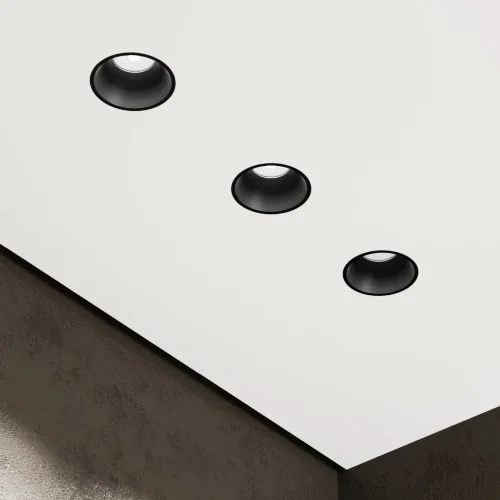 Светильник встраиваемый Renzo черный 25020/01 - фото 4