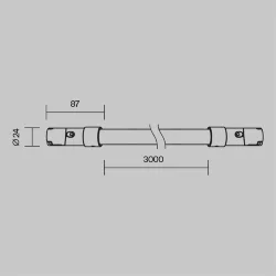 Трековый светильник Тау / Tau 3000К 48Вт 110° (Черный) TR209-1-48W3K-B