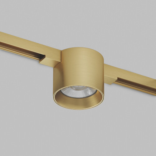 DK5743-SB Светильник для трека SHINE SPOT со светодиодом, D70*H60, 48V DC, 8W, RA?90, 3000K, IP20, сатинированная латунь, алюминий. Фото 2