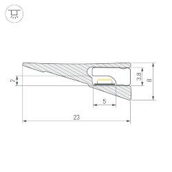 Профиль SL-MINI-SHELF-Н8-2000 ANOD OLIVE GREY (Arlight, Алюминий) 038205