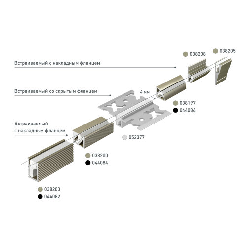 Профиль SL-MINI-SHELF-Н8-2000 ANOD OLIVE GREY (Arlight, Алюминий) 038205 - фото 10