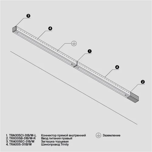 Ввод питания правый Trinity черный (Черный) TRA005B-31B-R - фото 7