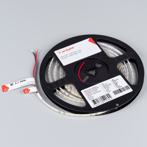 Светодиодная лента RT-А120-5mm 24V Warm2700 (9.6 W/m, IP20, 2835, 5m) (Arlight, 9.6 Вт/м, IP20) 015649(2) - фото 3